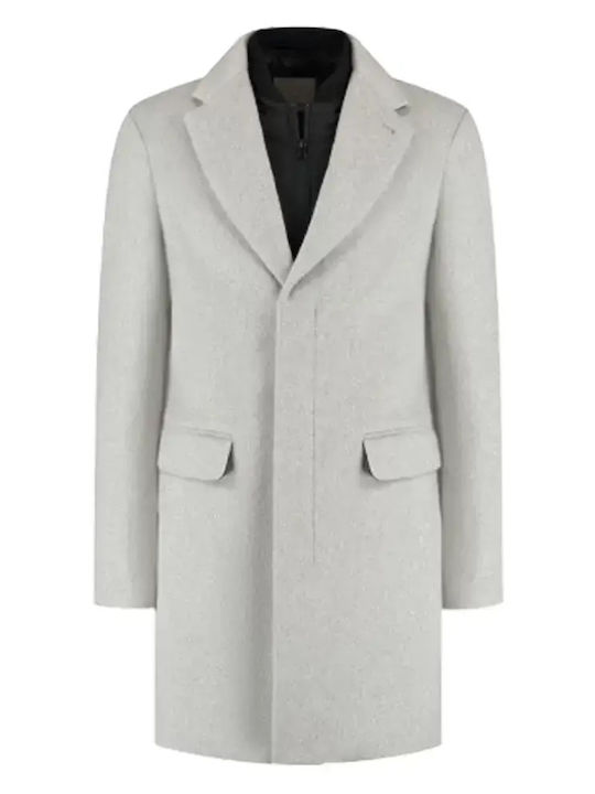 Herren Mantel Ghost Grey