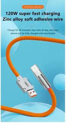 Andowl USB 2.0 Cable USB-C male - USB-A Orange (Q-SJ960)