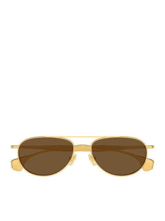 Bottega Veneta Unisex Ochelari de soare cu Auriu Cadru și Maro Lentilă BV1419S 001