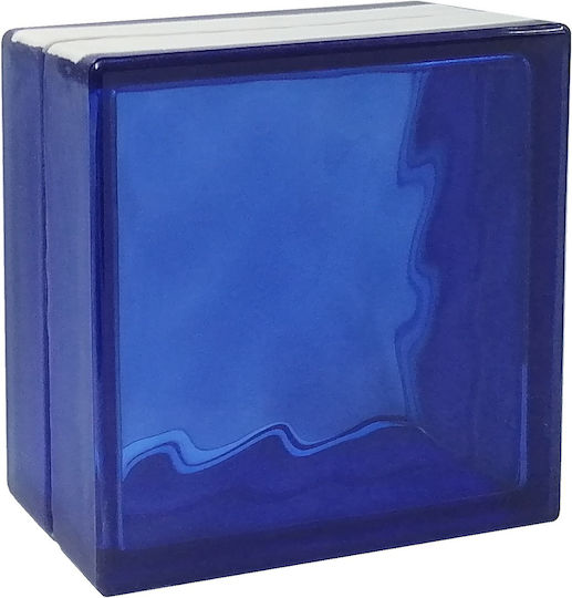 Υαλοτουβλο Wolke Blue Τερματικο 19x19x8