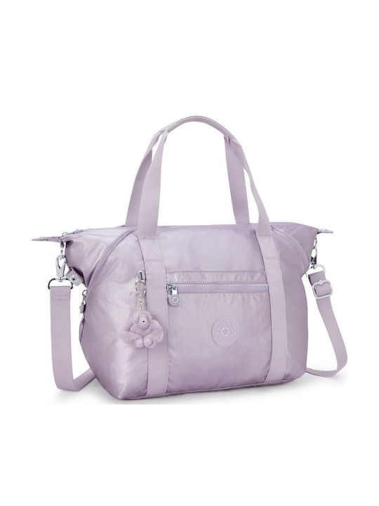Metallic Γυναικεία Τσάντα Tote Χειρός Λιλά