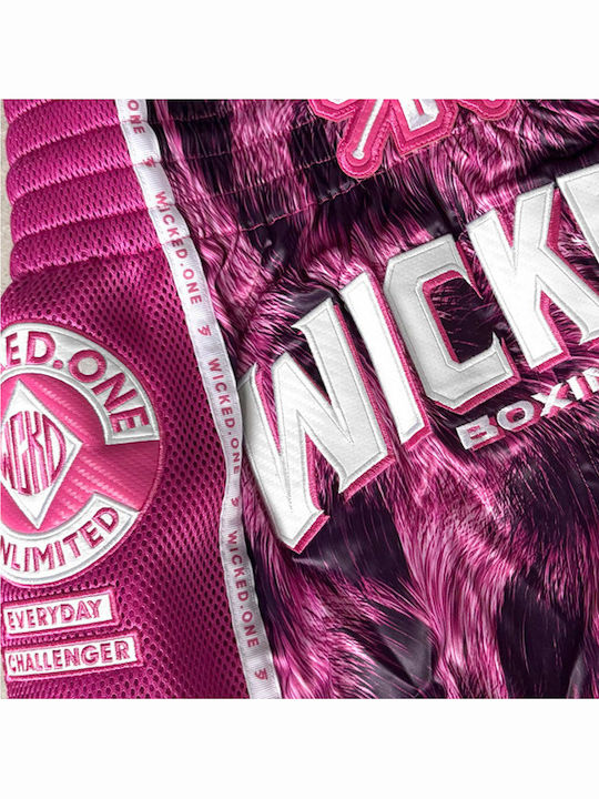 Wicked1 Bărbați Shorts Kick/Thai Boxing Roz