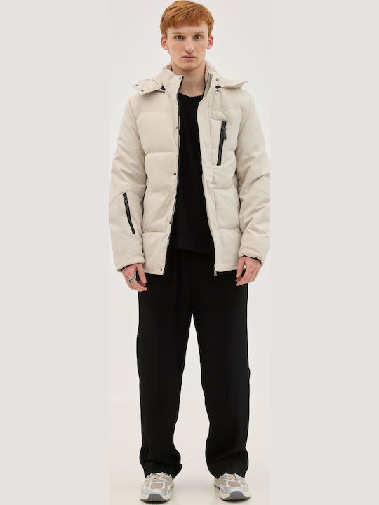 Jacke Puffer Beige