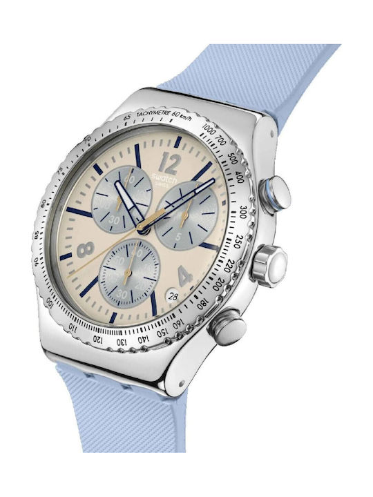 Swatch Swatch Women's Watch Chronograph with Blue Metal Bracelet