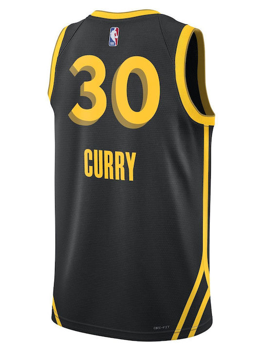 Nike Dri-fit Nba Golden State Warriors Stephen Curry City Edition 23/24 Swingman Jersey Μαύρο