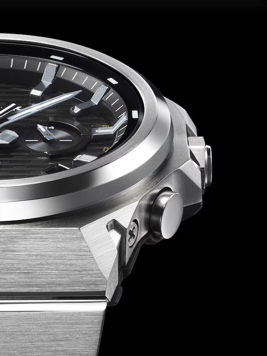 Casio Ανδρικό Ρολόι Μπαταρίας με Ασημί Μεταλλικό Μπρασελέ