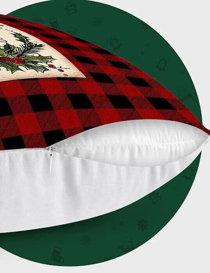 By Queen Limited Festive Edition Μαξιλαροθήκη Buffalo Plaid Σχέδιο “warm Winter Wishes”