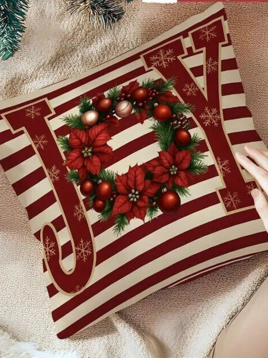 By Queen Limited Festive Edition Pillow Case Joy Christmas Wreath 45x45cm