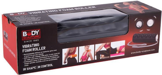 Body Sculpture Power Roller Mini Κύλινδρος Μασάζ Μαύρος 25cm Vibrating