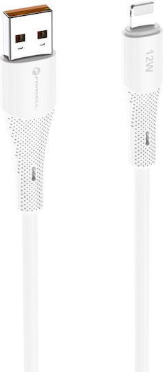 Forcell USB-A to Lightning Cable 12W Λευκό 1m