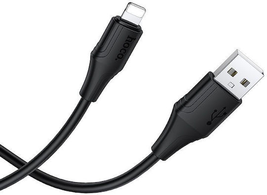 Hoco USB-A to Lightning Cable Μαύρο 1m
