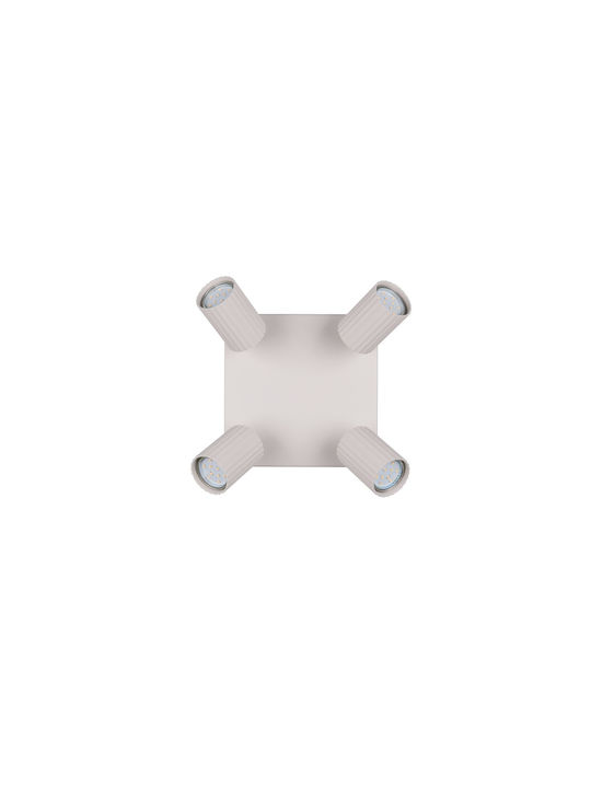 Trio Lighting Soka Σποτ με 4 Φώτα σε Γκρι Χρώμα