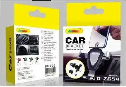 Andowl Car Mobile Mount with Adjustable Hooks Black-Gold