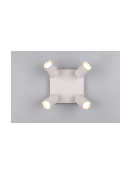 Trio Lighting Soka Σποτ με 4 Φώτα σε Γκρι Χρώμα