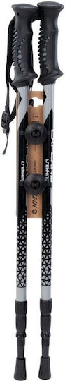 Hi-Tec Pair of Telescopic Trekking Poles with 3 Sections Lapland Black 290gr