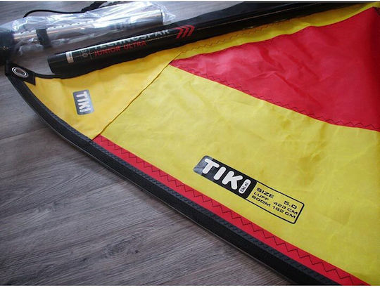 Tiki Trainer V2 5.0 Dacron Segel Komplettset Windsurfsegel Rdm Epoxy Mast Tiki