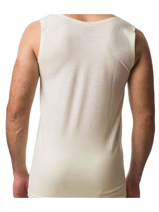 Men's Undershirt Sleeveless in Beige Color