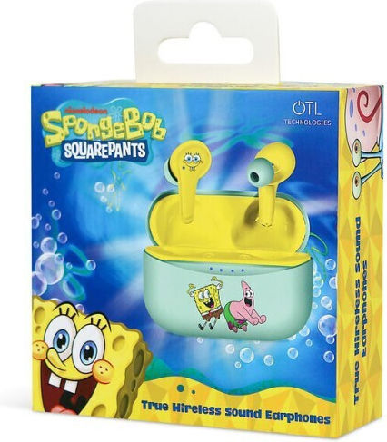 OTL Spongebob Squarepants In-ear Bluetooth Handsfree Earphones with Charging Case Multicolour