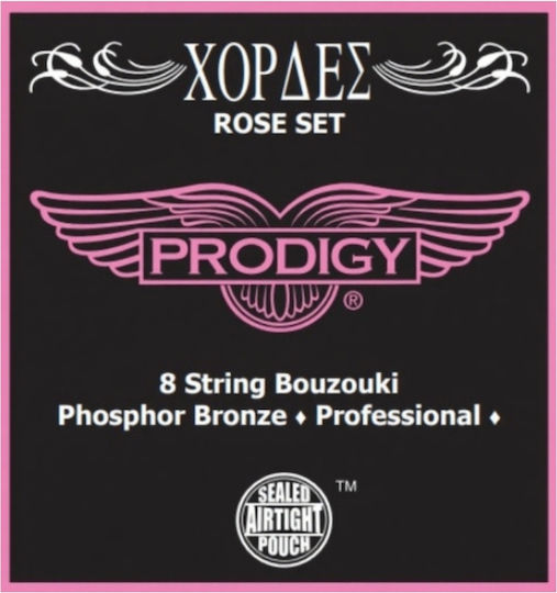 Prodigy Rose Σετ Χορδών Phosphor Bronze Μπουζουκιού 11 - 28" 8 String Bouzouki