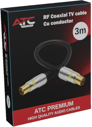 ATC Καλώδιο Κεραίας Coax male - Coax female 3m 1τμχ