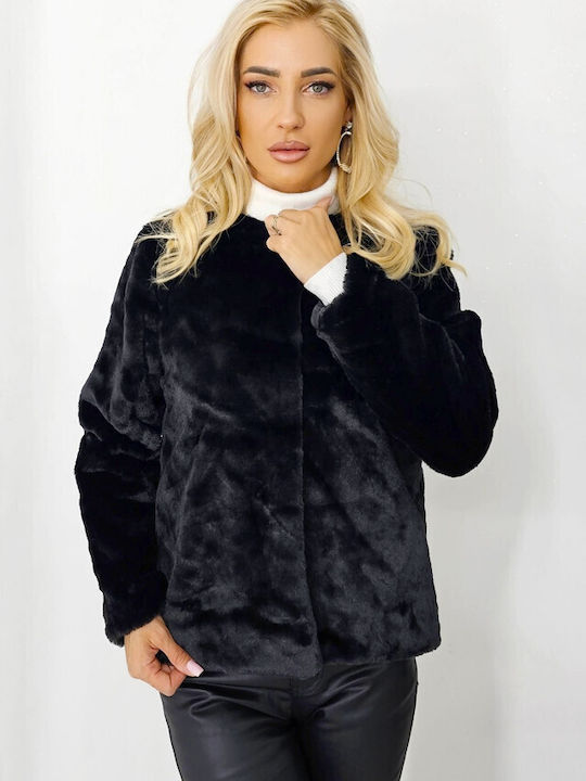 Frauen Pelz Black