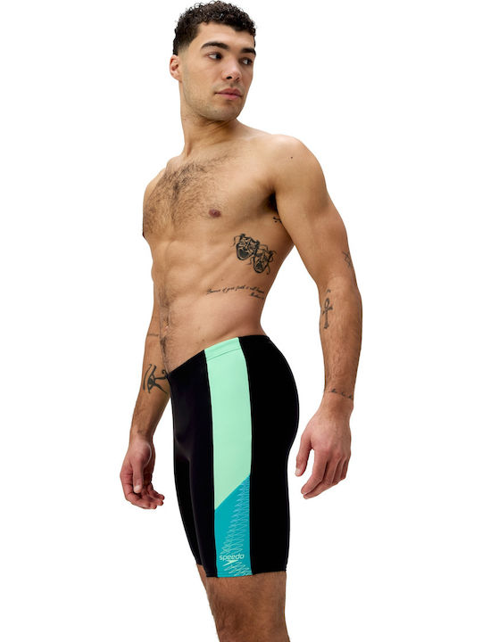 Speedo Dive Panel 00301018953 Renn-Jammer Badeanzug Schwimmen Schwarz