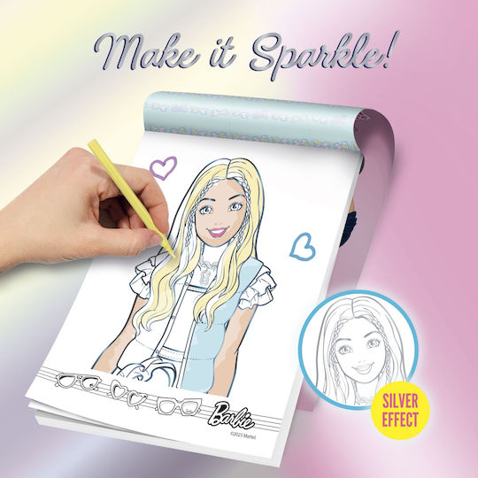 Creative Kit Lisciani Barbie Coloring Book Holographic Effect