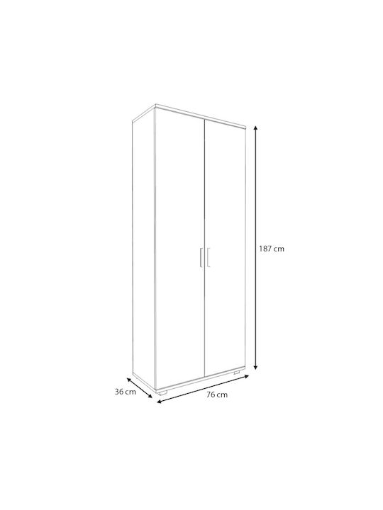 Suport pentru pantofi Eric Beton gri L76xW36xH187cm
