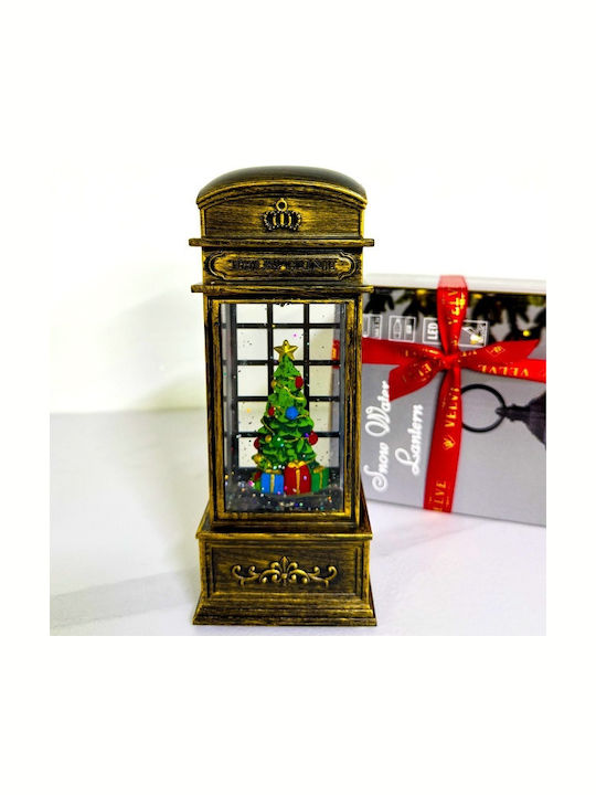 Christmas Decorative Traffic Light Lighted with Trees 8x8x19cm