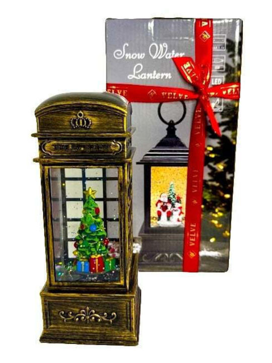 Christmas Decorative Traffic Light Lighted with Trees 8x8x19cm