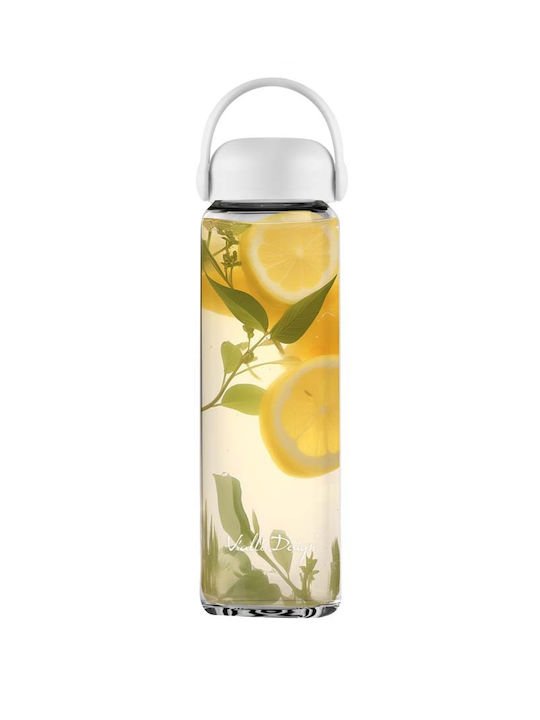 Vialli Design Water Bottle Plastic 540ml White