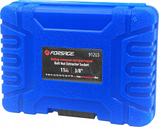 Rockforce Καρυδάκια με Καρέ Υποδοχής 3/8" Σετ 11τμχ