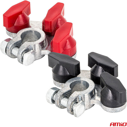 Amio Set of 2 Zinc Battery Terminals 800A 04391