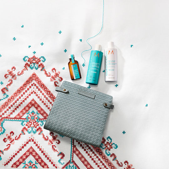 Moroccanoil Обемен Комплект Грижа За Косата С Шампоан Балсам И Масло 4 Бройки