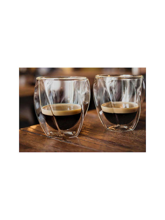 Vialli Design Set Gläser Kaffee/Freddo aus Glas 250ml 2Stück