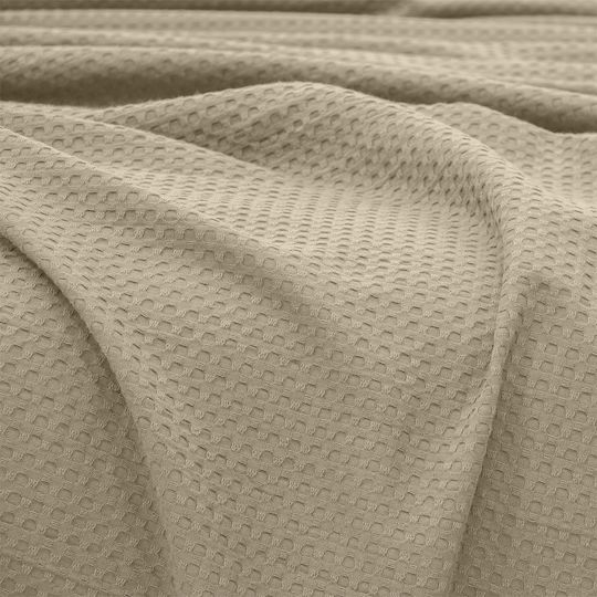 Lino Home Cocoon Piqué Decke Übergröße 240x260cm Braun