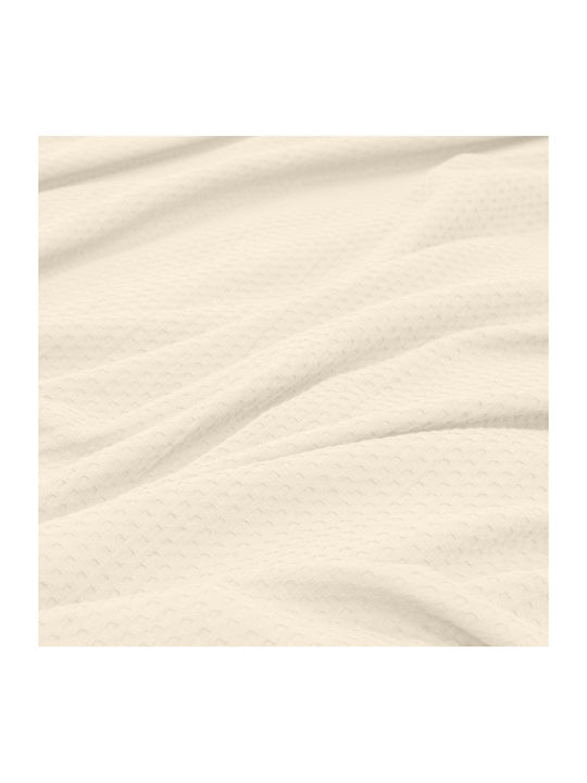 Lino Home Κουβέρτα Πικέ Μονή 170x240εκ. Εκρού