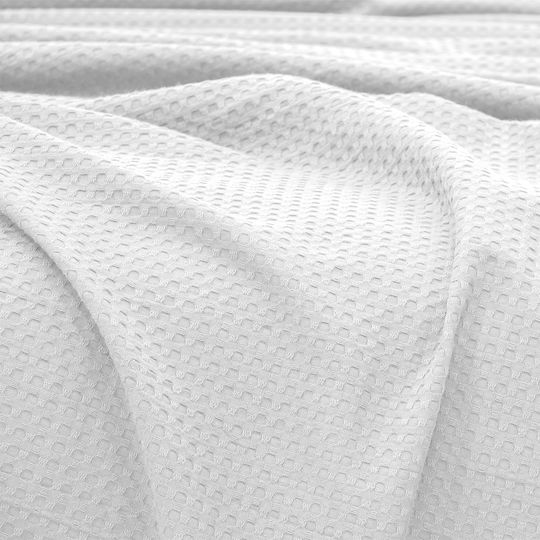 Lino Home Cocoon Piqué Decke Einzeln 170x240cm Weiß