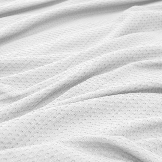 Lino Home Cocoon Piqué Decke Einzeln 170x240cm Weiß
