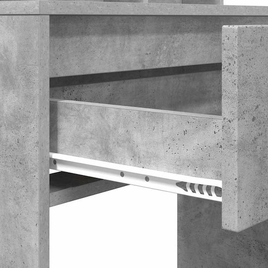 Schminktisch Hölzern Grey mit Spiegel 80x39.5x135cm