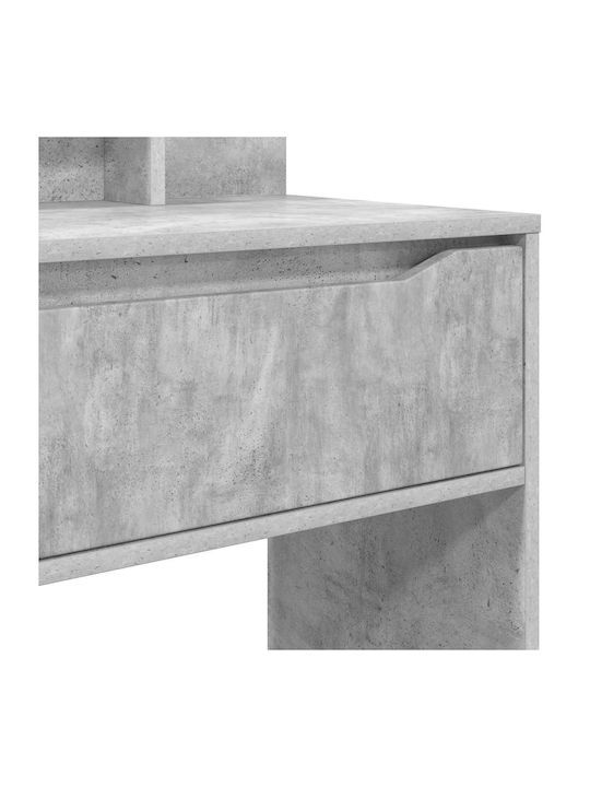 Floor-standing Bedroom Makeup Dressing Table Wooden Grey with Mirror 60x39.5x135cm