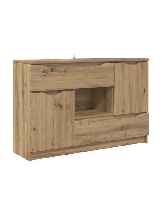 Sideboard Wooden with Drawers Artisan Oak 100x30x65.6cm