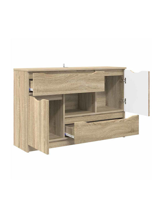 Sideboard Wooden with Drawers Δρύς Sonoma 100x30x65.6cm
