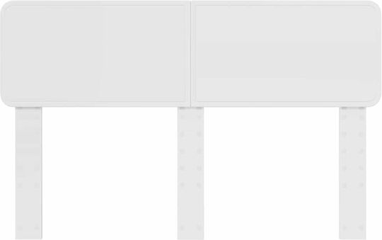 vidaXL Wooden Bed Headboard Bright White 140x100cm