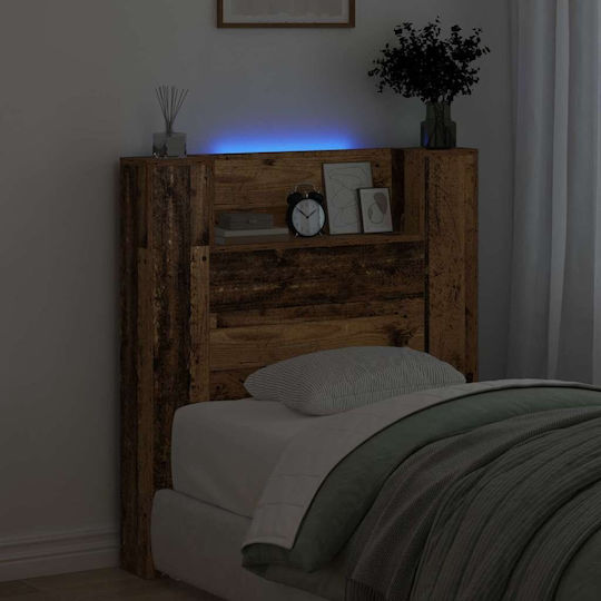 vidaXL Wooden Bed Headboard Old Wood 120x103.5cm