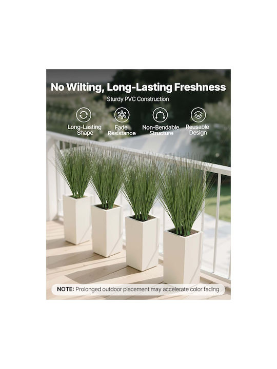 Artificial Grass Plant Vevor 686 Mm Artificial Shrub Plant Fake Leek Premium Pvc Indoor Outdoor Home Garden Office Room Decoration Housewarming 8 Pieces Green