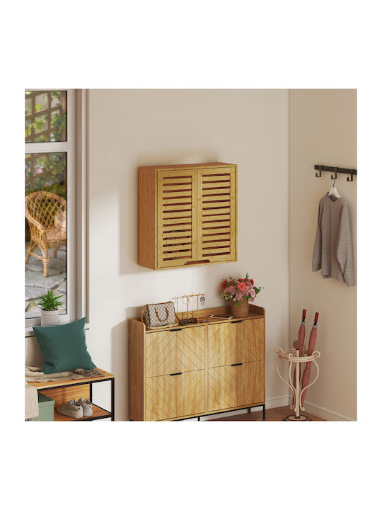 HomCom Oglindă de Baie cu Raft & Dulap 60x20cm