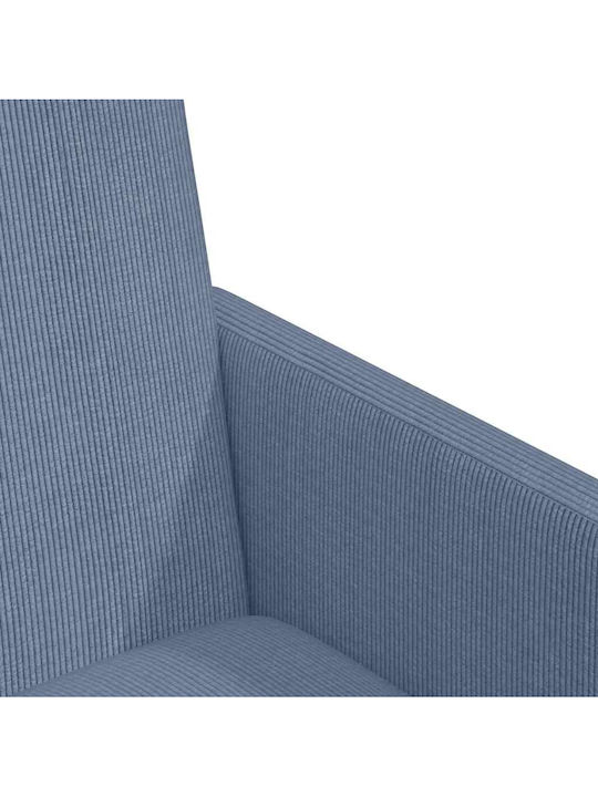 Scaun de exterior Metalic Albastru 2buc 57x66x94cm