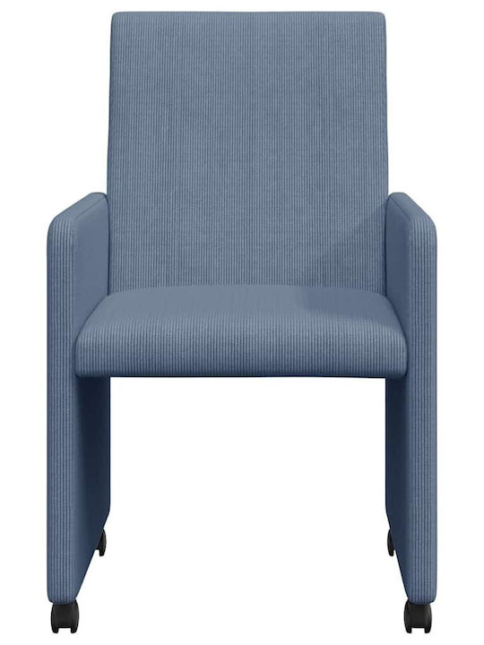 Scaun de exterior Metalic Albastru 2buc 57x66x94cm