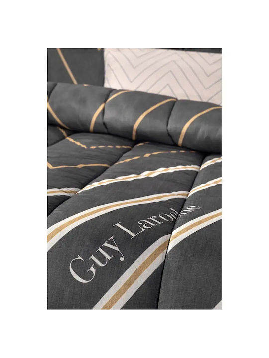 Guy Laroche Duvet Cover Cotton Queen 225x245 Canyon Anthracite Suede